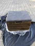 Drewniana skrzynia ze schowkiem i siedziskiem | Handmade | Bejcowana + wosk