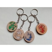 Brelok porażony prądem. Drewniany brelok. 4 kolory