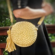 Torebka wypukłe koło, jasnożółty