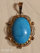 Wisiorek z kamieniem i oznaczenie 925