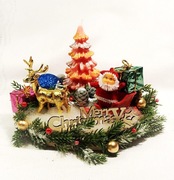 Stroik Boże Narodzenie Choinka Mikołaj Świeca sojowa Dekoracja na stół