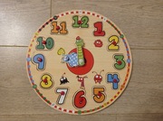 Zegar puzzle drewniane 