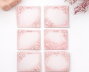 Różowe karteczki ozdobne – idealne do notatek, scrapbookingu i prezentów