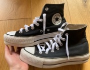 Trampki Converse wysokie czarne gruba podeszwa r.40 Unisex NOWE