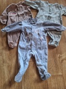 Śpioszki niemowlęce 3 szt. elementowy rozmiar 62