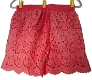 Nowe krótkie spodenki koronkowe z podszewką r. XL /2 XL Koral i granat 