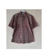 casual koszula z krótkim rękawem letnia bawełniana  z kołnierzykiem