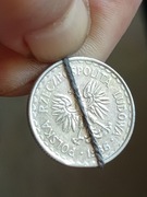 sprzedam monetę 1 zl 1986 rok mała skrętka odkrój blachy