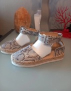 Wężowy wzór espadryle River Island rozm 38. Oryginalny wzór i krój