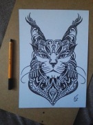  Rysunek: głowa kota, A4, 250g/m2