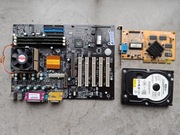 Zstaw Athlon 1000MHZ, Płyta ECS Grafika Riva TNT2 32MB, 192MB RAM DYSK 80GB