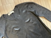 Sweterek / bluzka ze skórą / ZARA / L