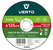 Tarcza tnąca do kamienia 125x3,2x22,2mm VERTO