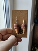 Kolczyki lody gałki lodów  