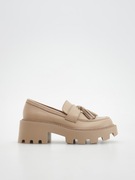 Buty Reserved 39 beżowe skóra loafersy mokasyny półbuty
