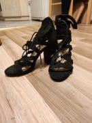 Czarne buty na obcasie bez palców Jenny Fairy