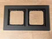 Ramka podwójna Czarne Szkło Szronione 4mm Ospel Sonata Prestige