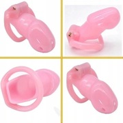 Pas Cnoty RÓŻOWY Klatka BDSM Femdom 