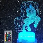 Lampka nocna led dla dzieci, 3D Bezprzewodowa 