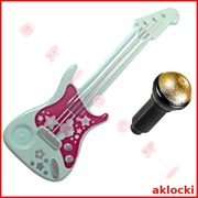 LEGO 11640pb01 GITARA Light Aqua + 90370pb03 MIKROFON złoty