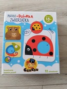 nowe Czuczu zwierzątka puzzle z dziurką 18m+ dla dzieci 12 układanek