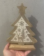 Drewniana choinka ozdoba na Boże Narodzenie 21x25x5 cm