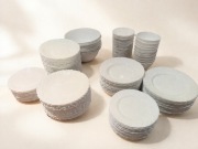 Biały zestaw talerzy i misek 187 szt. stan bdb