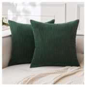 Komplet Poszewek 2 Sztuki 45x45 cm Poszewki Ciemnozielone