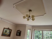 Komplet lamp do salonu:  sufitowa  ,  stojąca  i 3 kinkiety