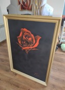 Unikat! hand-paintedpicture "Róża śmierci"malowana ręcznie.artist T.Czekaj