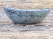 Umywalka nablatowa owalna, niebieska, szara, morski