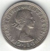 Wielka Brytania 6 pence pensów 1959 - 19,3 mm - nr 2