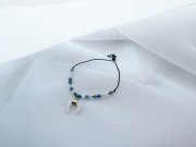 Bransoletka z kamieni naturalnych akwamaryn kamień księżycowy regulowana