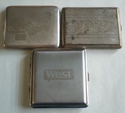 4 x papierośnica Ritmeester Niemcy, Czechosłowacja, West oraz ozdobny 