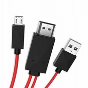 ADAPTER KABEL MHL MICRO USB DO HDMI TV PRZEJŚCIÓWKA FullHD (NOWA)