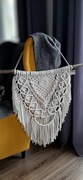 MAKRAMA MACRAME OZDOBA ŚCIENNA NA GAŁĘZI BOHO