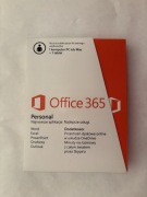 Office 365 Personal pudełko i wykorzystany klucz