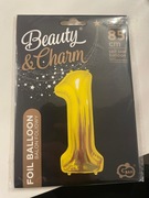 Balon foliowy cyfra 1 złota