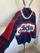 Bluza Adidas vintage zip retro oversize XL logo kolorowa 