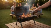 Grill węglowy turystyczny ogrodowy składany kempingowy przenośny beczka
