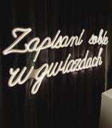 Napis LED „Zapisani sobie w gwiazdach” neon wesele