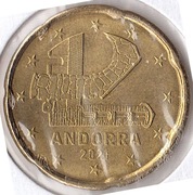 ANDORA 20 centów 2021, KM# 524, AU
