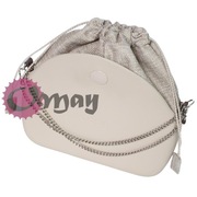 Beżowy organizer komin do Obag MOON LIGHT struktura beż worek OMAY