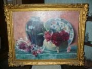 Martwa natura olej , plotno wym . 50 cm na 70 cm  