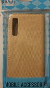 Złote etui wallet Samsung A7 2018 case z klapką