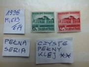2szt. znaczki seria Mi 673 Niemcy 1938r. Rzesza TEATR SAARPLATZ czyste ** 