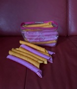Wałki do loków typu spiral curlers różowe pink pomarańczowe orange