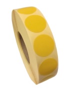 Zaklejki do tarcz żółte 20mm kółka fi20 - 2000szt