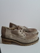 Unikatowe brązowe, beżowe mokasyny Francesca rozmiar 40