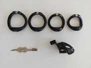 Czarny pas cnoty klatka erekcyjna chasity cage